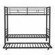 preview thumbnail 10 of 14, Black Twin over Twin Metal Bunk Bed with Noise-Reducing Guardrail