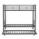 preview thumbnail 40 of 41, Metal Twin over Twin Bunk Bed with Trundle and Guardrail, Silver