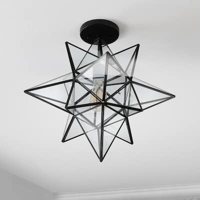 SAFAVIEH Lighting Abrielle Flush Mount - 19" W x 19" D x 19" H