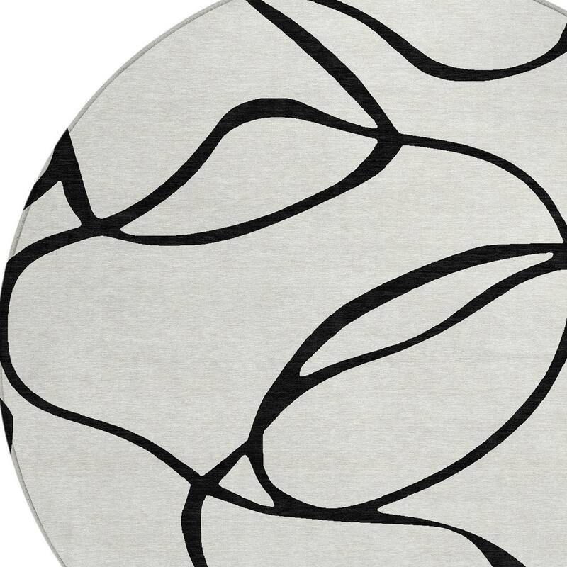 HomeRoots Abstract Transitional Rectangle Outdoor Rug
