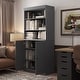 preview thumbnail 22 of 200, 100% Solid Wood 6-Shelf Bookcase with Optional Doors by Palace Imports 2 Dr Wood - Grey