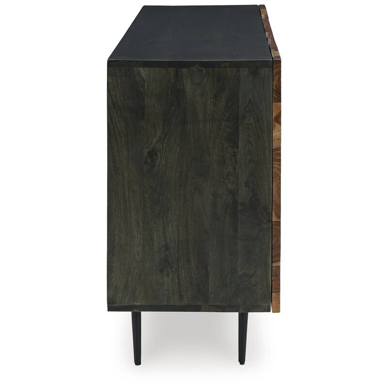 Signature Design by Ashley Darrey Natural/Brown Accent Cabinet - 64" W x 16" D x 32" H
