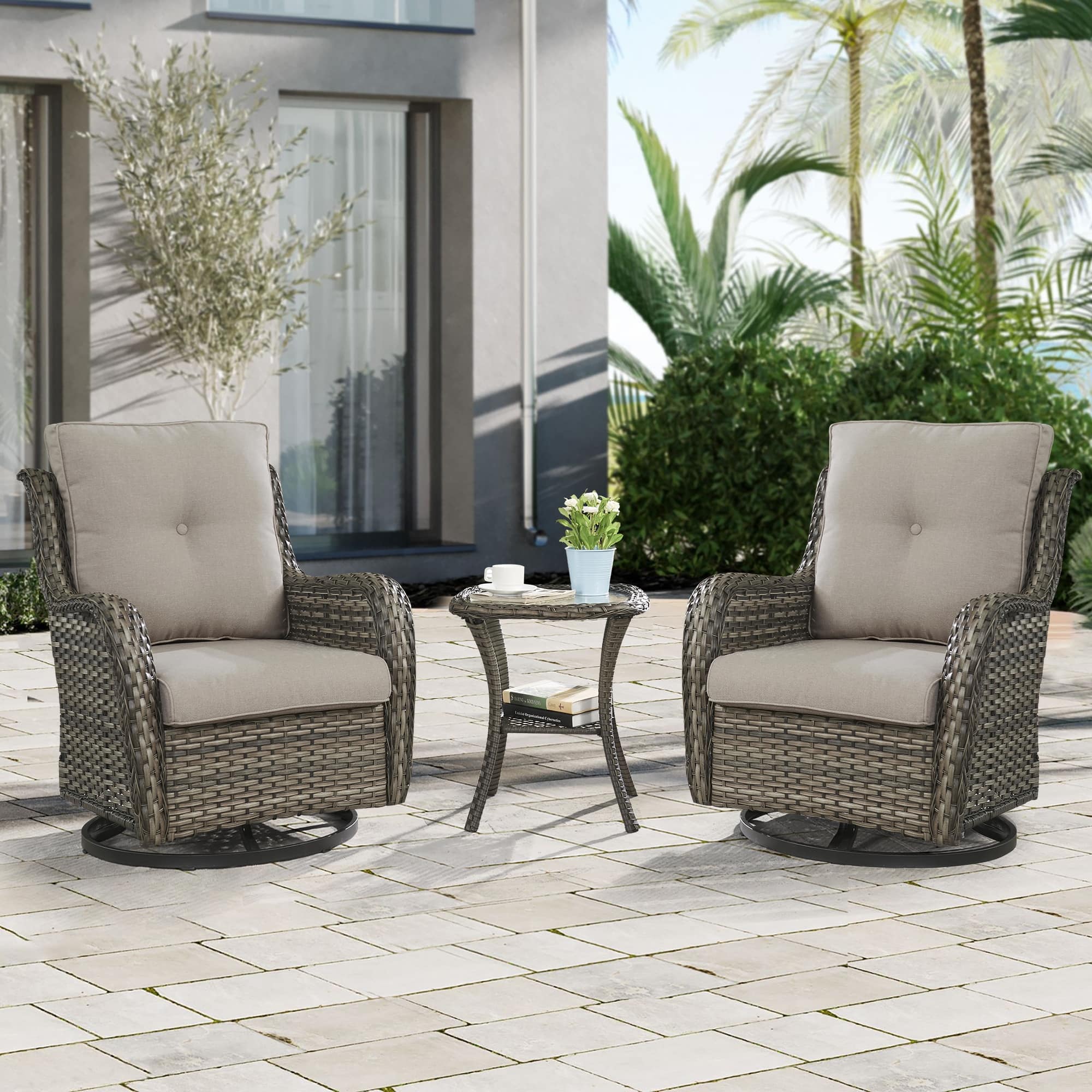 Option Grey Wicker / Grey Cusion