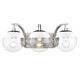 preview thumbnail 12 of 57, Carbon Loft Barton Clear Glass and Steel 3-light Bath Vanity