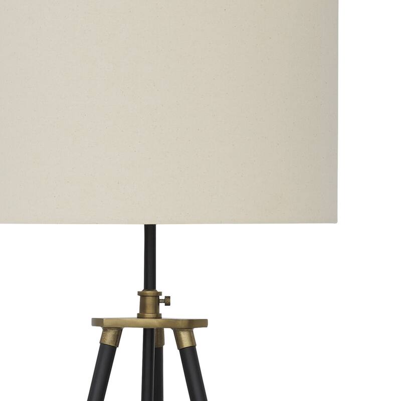 Egan 71 Inch Floor Lamp, White Drum Shade and Classic Tripod Metal Base
