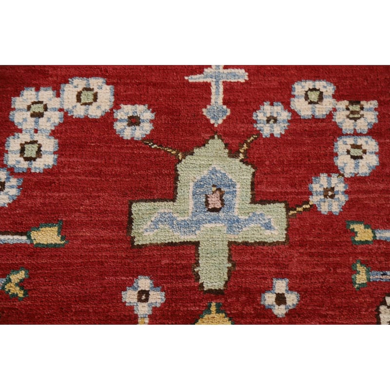Oushak Turkish Area Rug Hand-knotted Wool Carpet - 4'6"x 6'1"