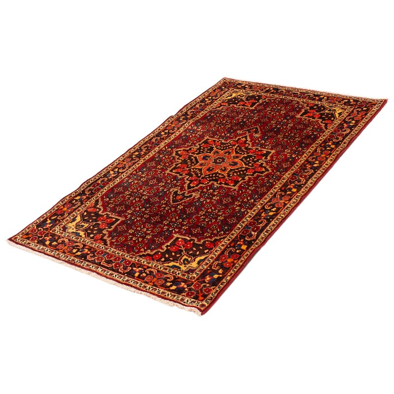ECARPETGALLERY Hand-knotted Anatolian Vintage Red Wool Rug - 4'2 x 7'1
