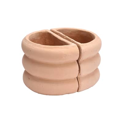 Terracotta Vase Bookends - 10.8"L x 8.5"W x 6.0"H