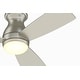 preview thumbnail 3 of 8, Fanimation Hugh 44 inch Indoor/Outdoor Flush Mount Ceiling Fan with LED Light Kit and Remote - Brushed Nickel
