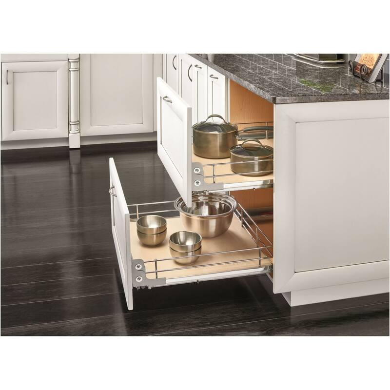 Rev-A-Shelf 5330 Series 11-1/2 Inch Pull Out Cabinet Organizer Basket