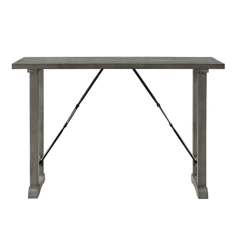 Light Gray Finish Counter Height Table Industrial Design Kitchen Dining Furniture 1pc