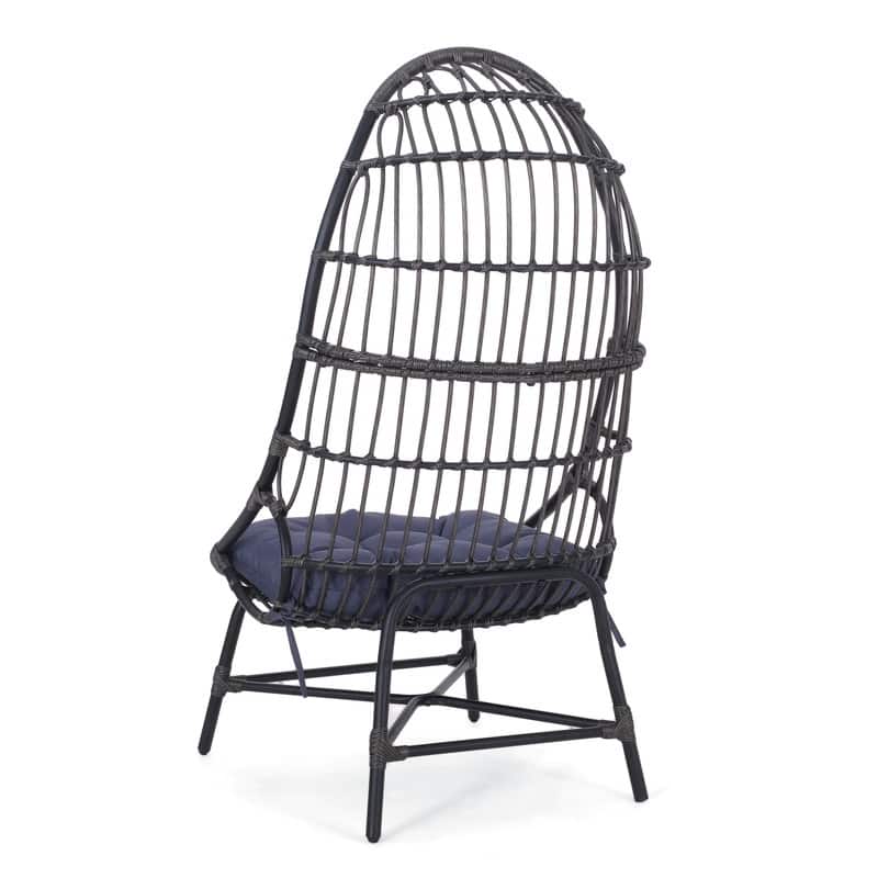 Modern Egg Chair – Contemporary Cocoon-Style Seating with Curved Design - 30.50 in. D x 26.75 in. W x 53.00 in. H