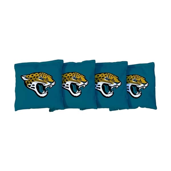 slide 2 of 3, Jacksonville Jaguars NFL Football Teal Cornhole Bags All-Weather Resin Filled
