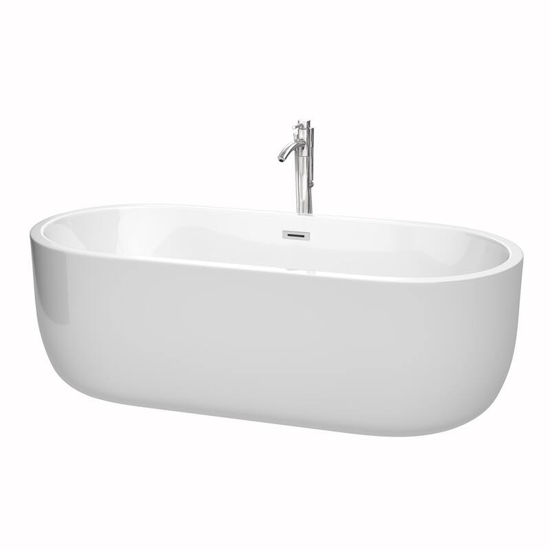 Wyndham Collection Juliette 71" Freestanding Acrylic Soaking Tub with