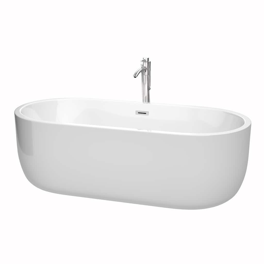 Wyndham Collection Juliette 71" Freestanding Acrylic Soaking Tub with