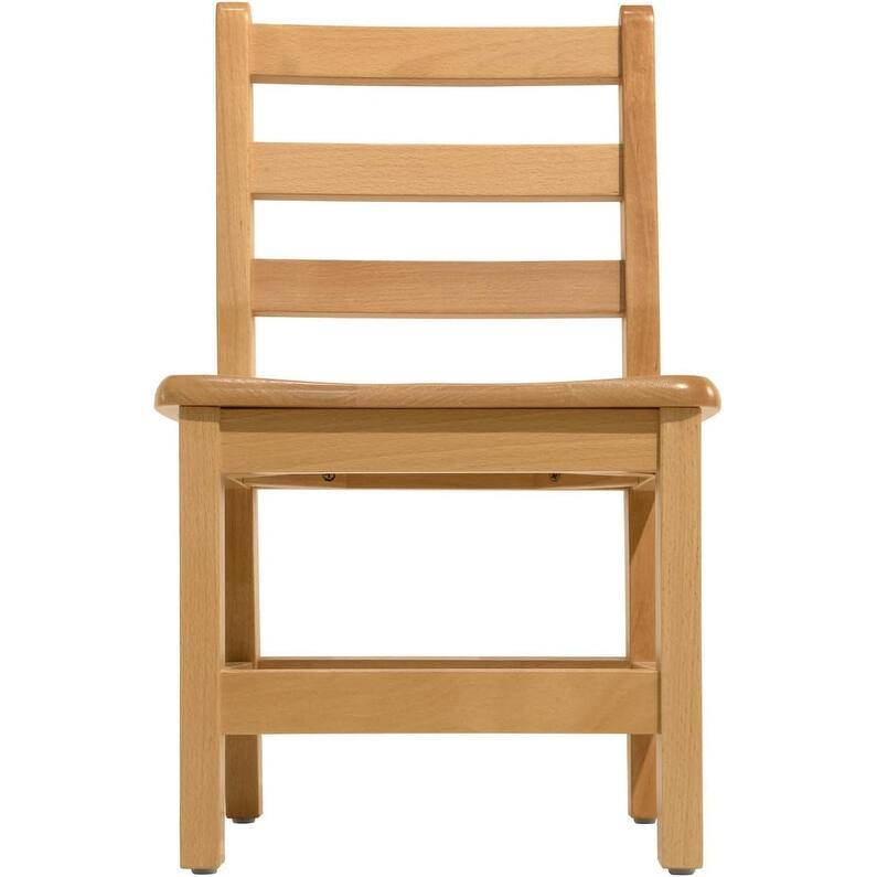 RRI Goods Ladderback Kids Chair, Classroom Seating Toddler Fully Assembled Beechwood Chair Set of 2