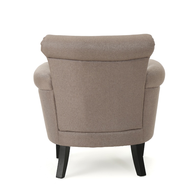 Brice Contemporary Scroll Arm Club Chair with Nailhead Trim by Christopher Knight Home
