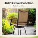 preview thumbnail 63 of 67, 7-Piece Patio Bar Stool Set Textilene Swivel Stools