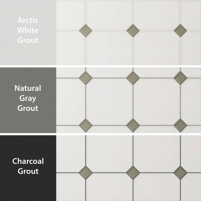 Merola Tile Vaudeville Octagon Nacar with Taco Oliva 7-7/8" x 7-7/8" Porcelain Floor and Wall Tile