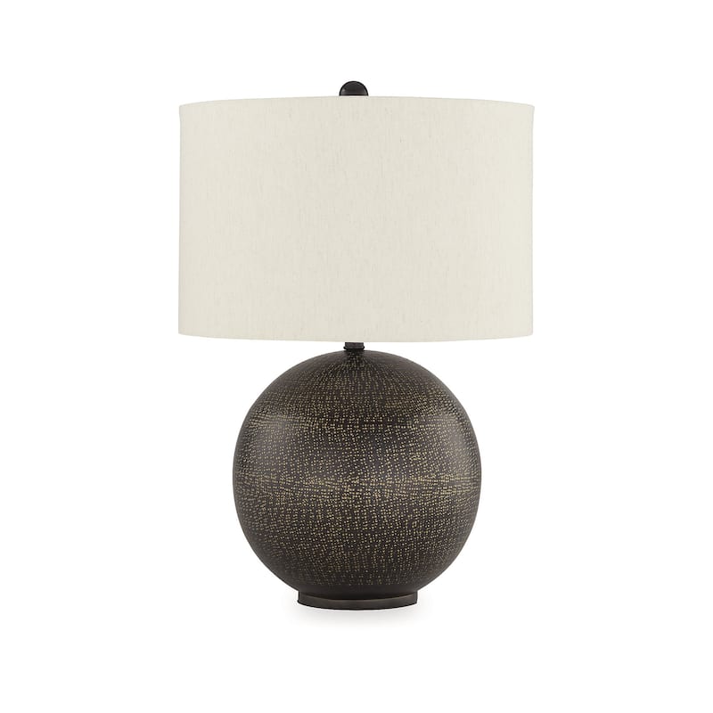 Signature Design by Ashley Hambell Black/Gold Table Lamp - 18.25"W x 18.25"D x 26.63"H