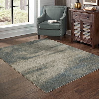 Style Haven Archer Ombre Abstract Grey/ Teal Indoor Area Rug