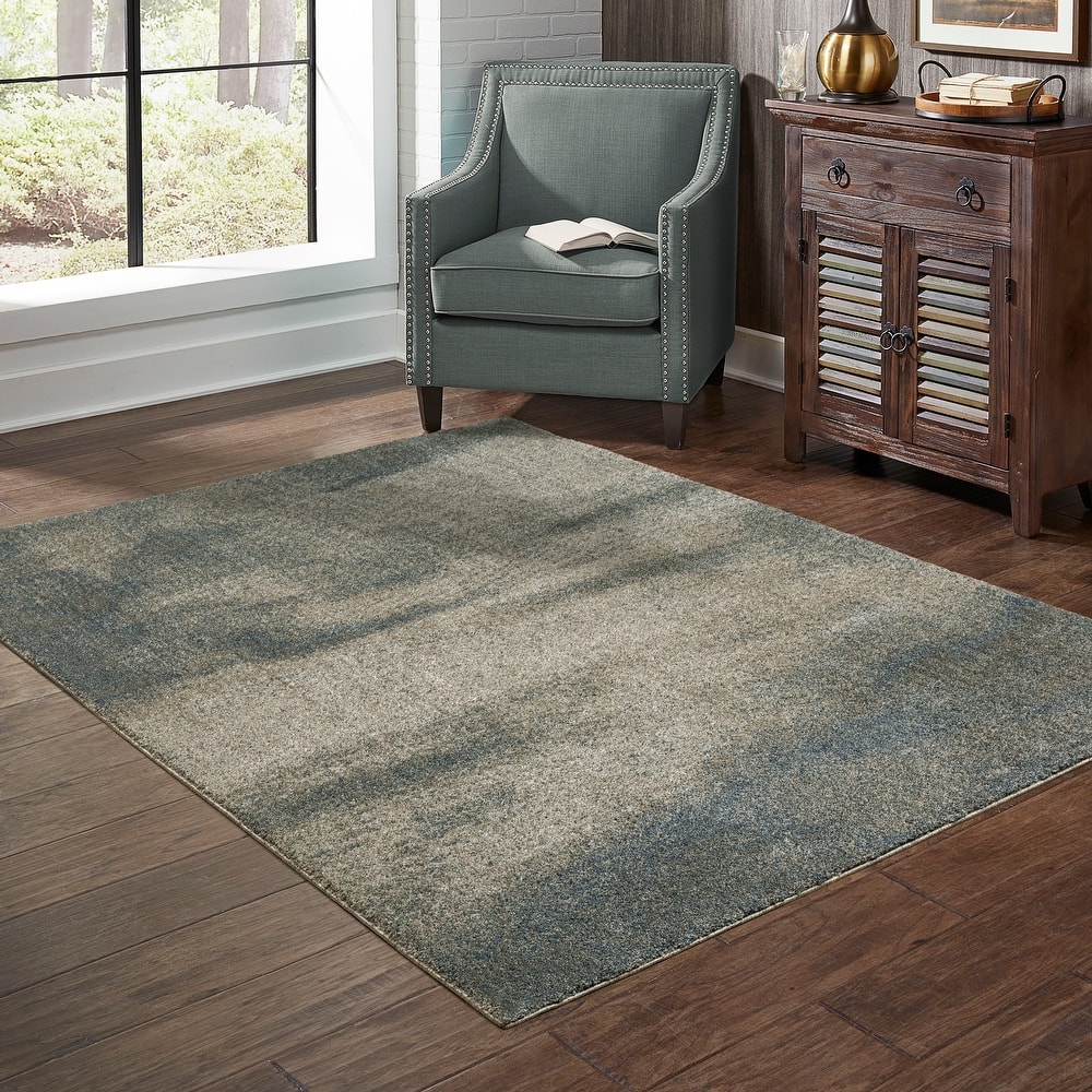 Style Haven Archer Ombre Abstract Grey/ Teal Indoor Area Rug
