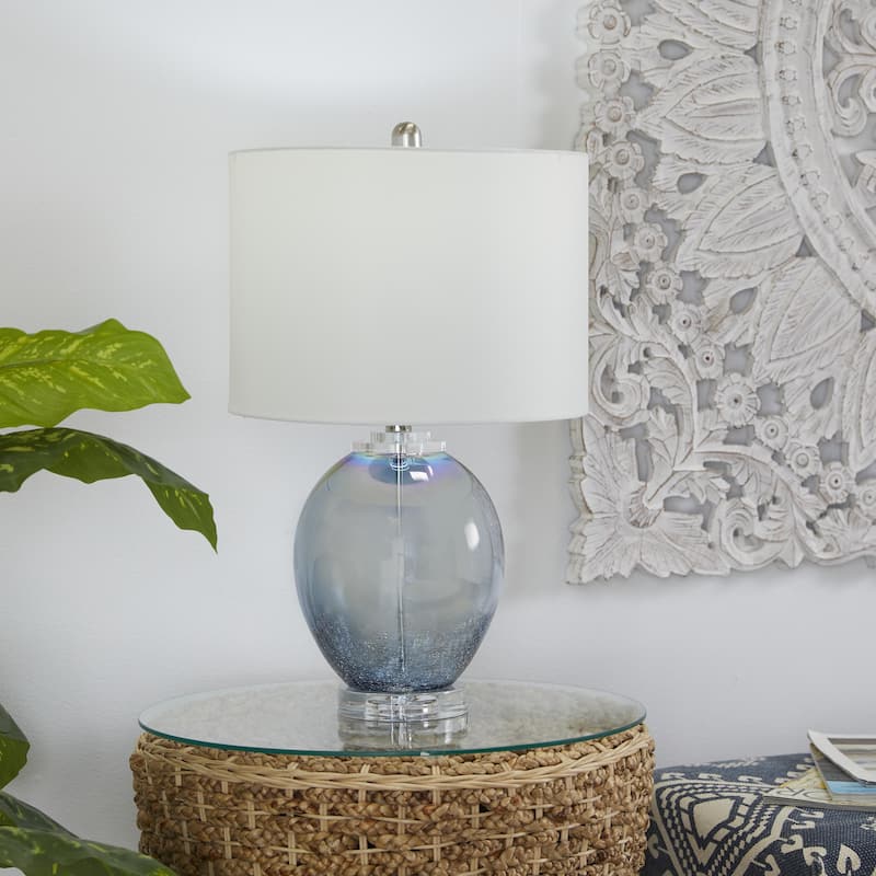 Glass Room Table Lamp - Set of 2 Blue - Roche River Decor