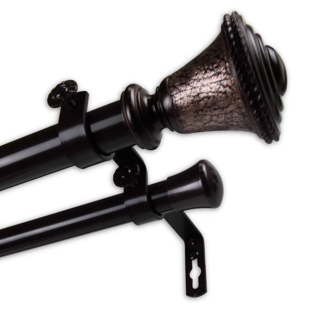 InStyleDesign Sheridan 1 inch Diameter Adjustable Double Curtain Rod