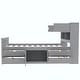 preview thumbnail 40 of 52, Captain Platform Bed Frame with Storage Bookcases, Shelves & Four Drawers