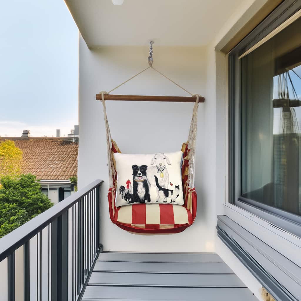 Magnolia Casual Swing Set 4 piece - Americana Stripe w/ Dog and Farm Animals