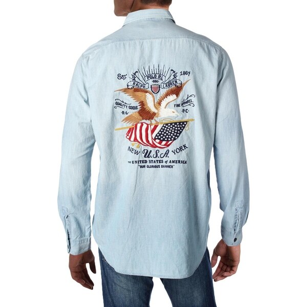 ralph lauren black denim shirt