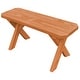 preview thumbnail 9 of 9, Pressure Treated Pine 3' Crossleg Bench Cedar Stain