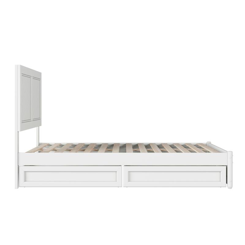 Clayton Platform Bed with Panel Footboard and Storage Drawers