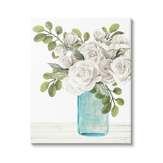 Stupell White Blossoms Country Jar Canvas Wall Art by Cindy Jacobs ...