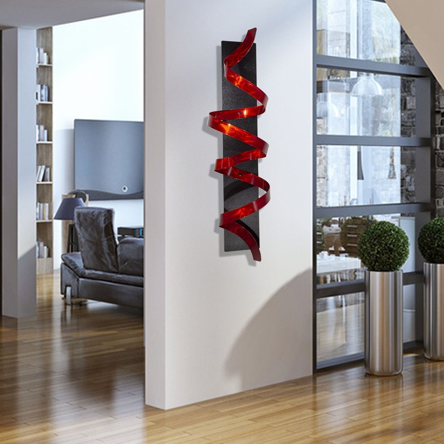 Shop Statements2000 3d Metal Wall Art Sculpture Red Black Accent