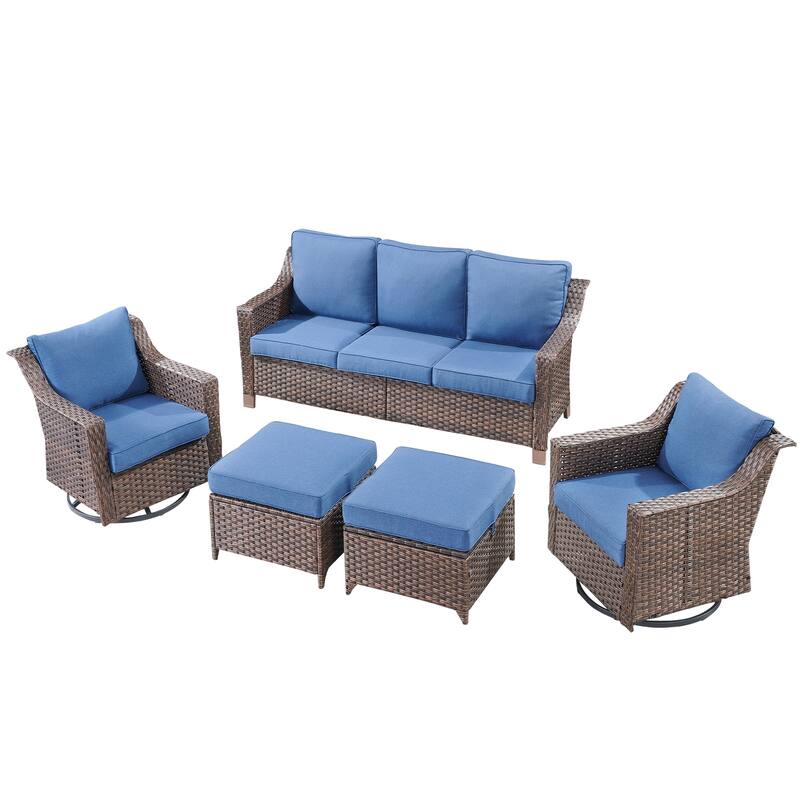 Outside Patio Sofa Chair Set with Cushions