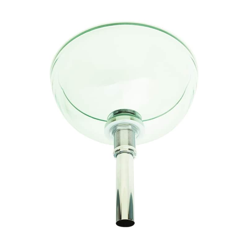 Clear Tempered Glass Round Countertop Vessel Sink 11 5/8" Scratch Resistant with Drain Pack of 2 Renovators Supply
