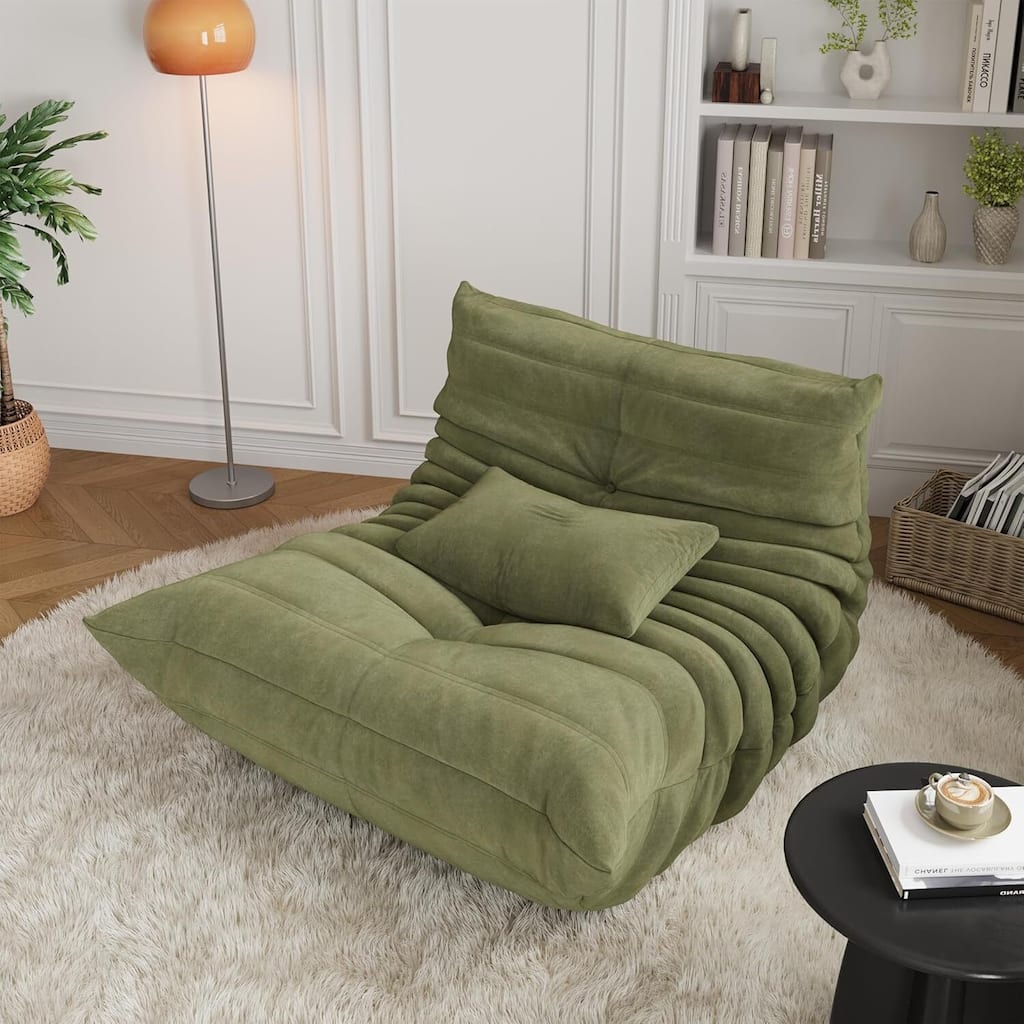 Floor Bean Bag Chair, Single Sofa Chair for Living Room Bedroom Office