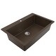preview thumbnail 51 of 59, Karran QT-812 Top Mount 33 in. Large Single Bowl Quartz Kitchen Sink Kit