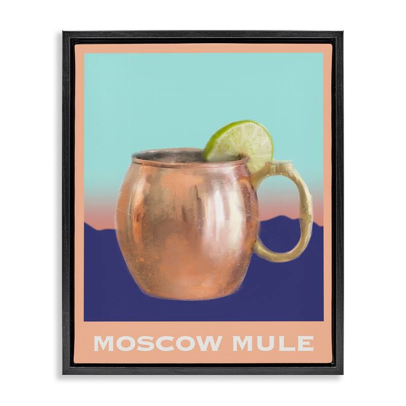 Stupell Moscow Mule over Landscape Framed Floater Canvas Wall Art Design By Matthew Piotrowicz - 25 x 31 - Black