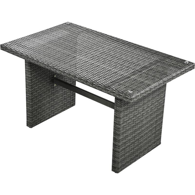 6-Piece All-Weather PE Rattan Patio Set – Adjustable Seating, Storage Box, Removable Covers & Tempered Glass Table Top‌