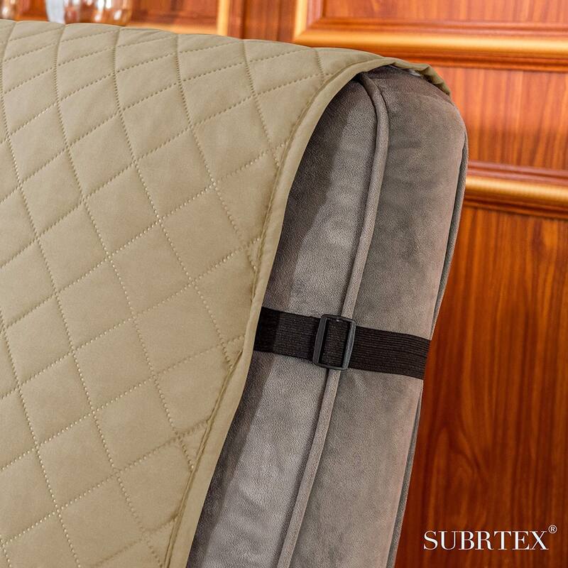 Subrtex Recliner Chair Reversible Washable Fitted Sofa Slip Cover - S