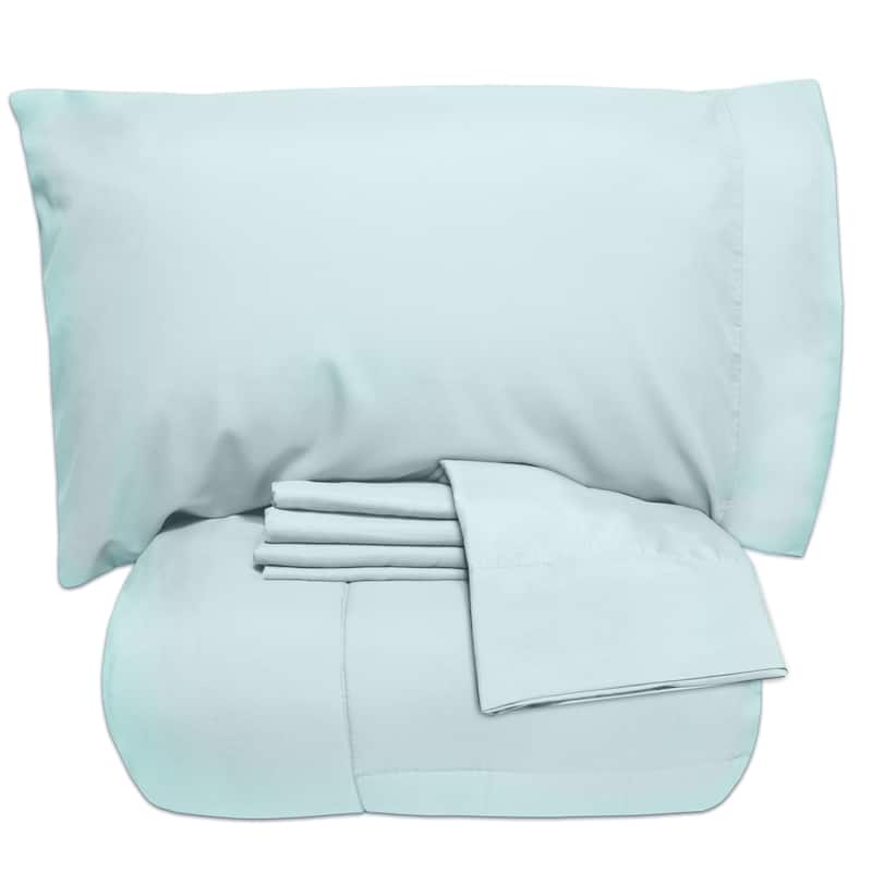 Sweet Home Collection Luxury Solid Bed-In-a-Bag with Sheet Set
