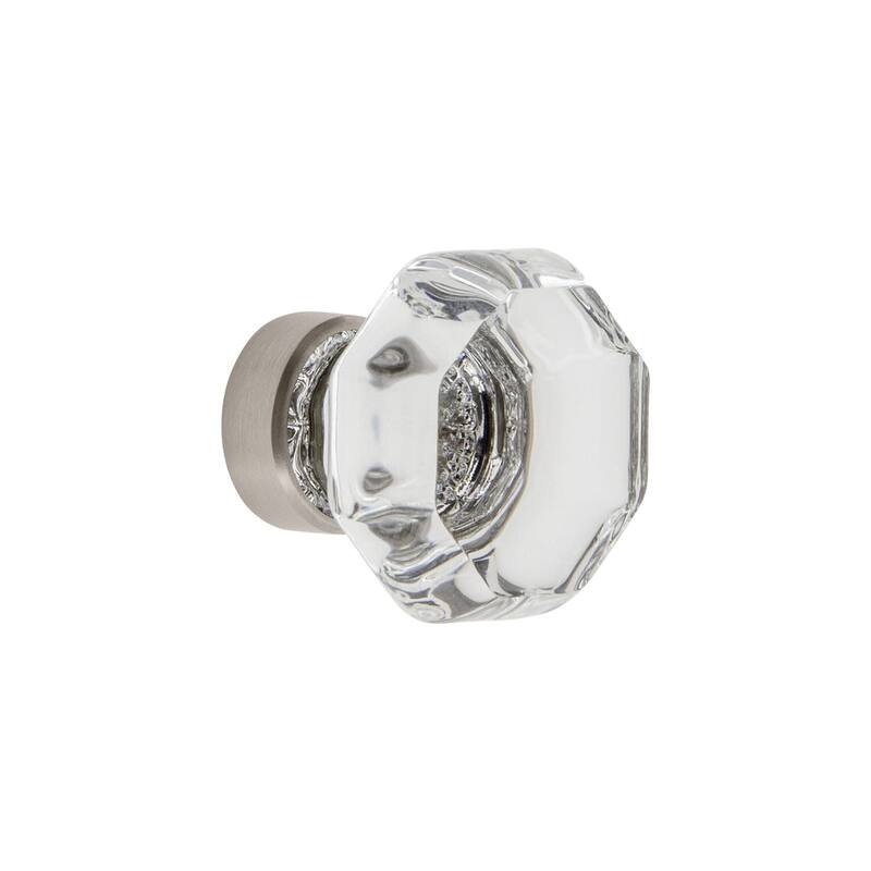 Grandeur CHAM-CRYS-KNOB Chambord 1-3/8" Faceted Geometric Luxury - Satin Nickel