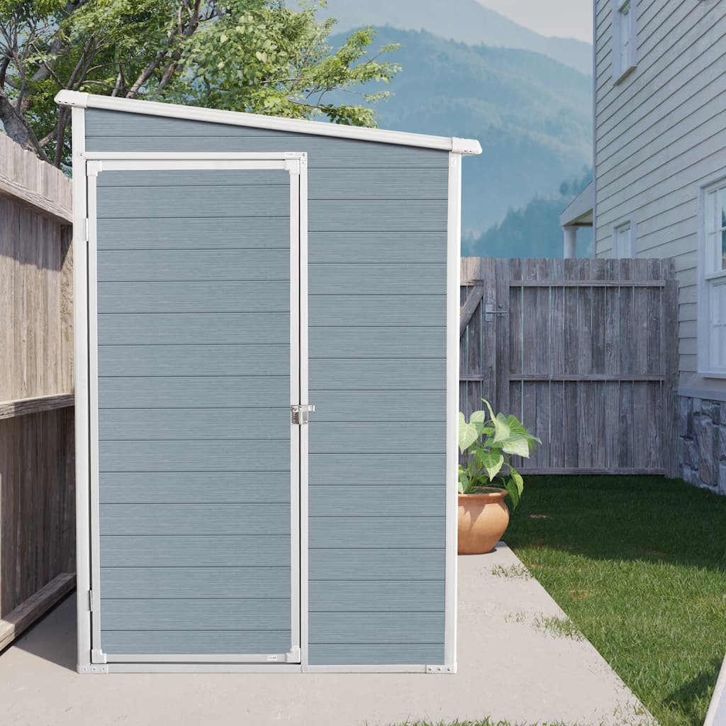 Resin Outdoor Garden Shed with Lockable Door Storage Shed, UV-Protected, Weatherproof Floor for Backyard