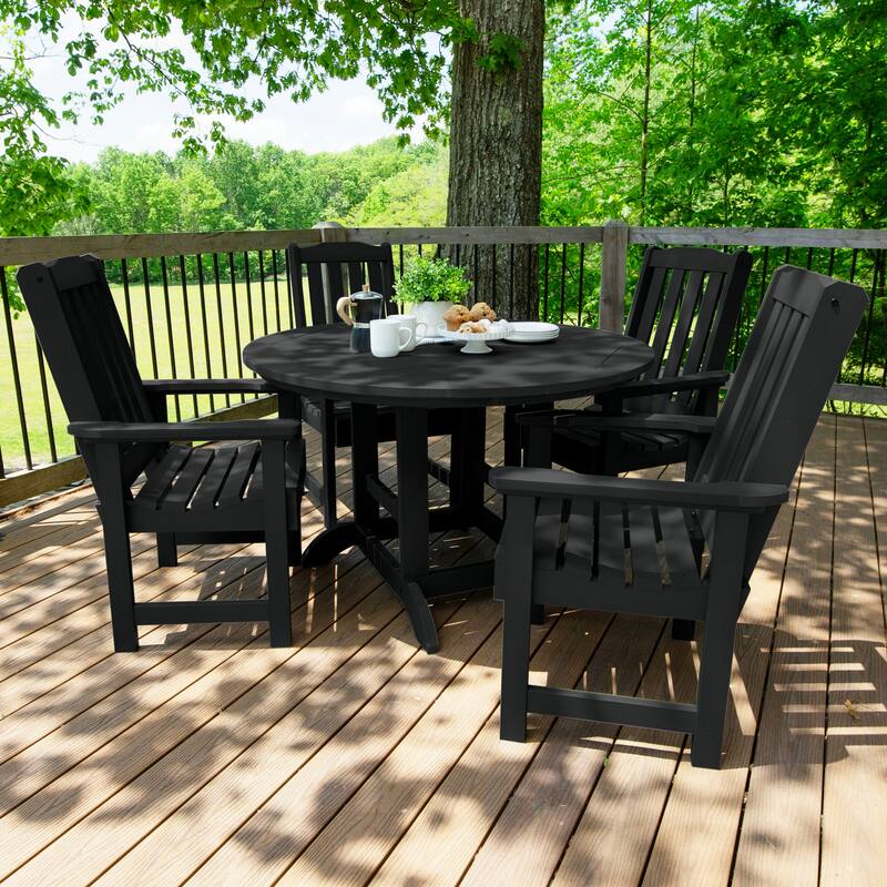 Lehigh 5-piece Outdoor Dining Set - 48" Round Table, Dining-height