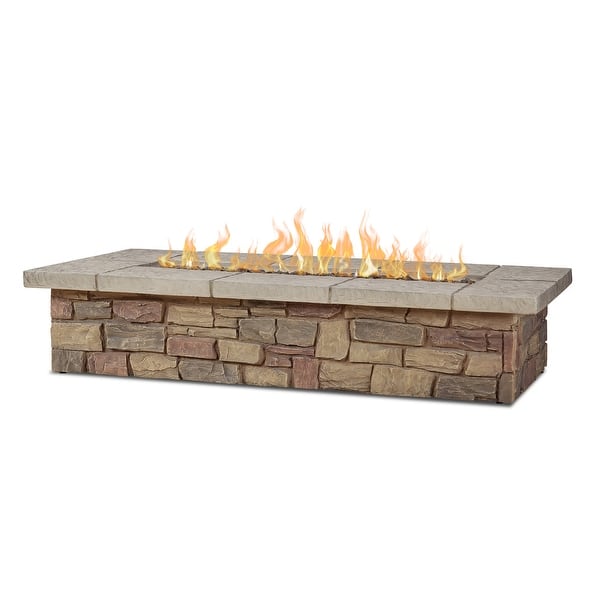 Sedona Rectangle LP Gas Fire Table with NG Conversion Kit - Overstock -  18526723
