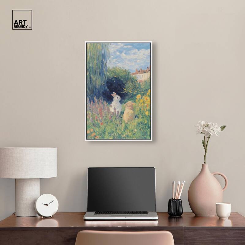 Quiet Gardeners Canvas by Art Remedy