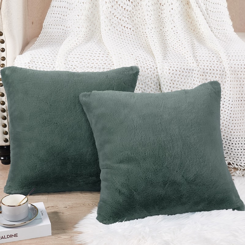 Home Soft Things FoxFauxFur Pillow Shell Set 2pcs 20"X20"