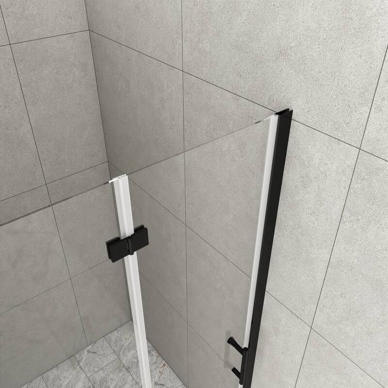 30/32/34/36 Bi-fold Semi-Frameless Shower Door with Clear Tempered Glass